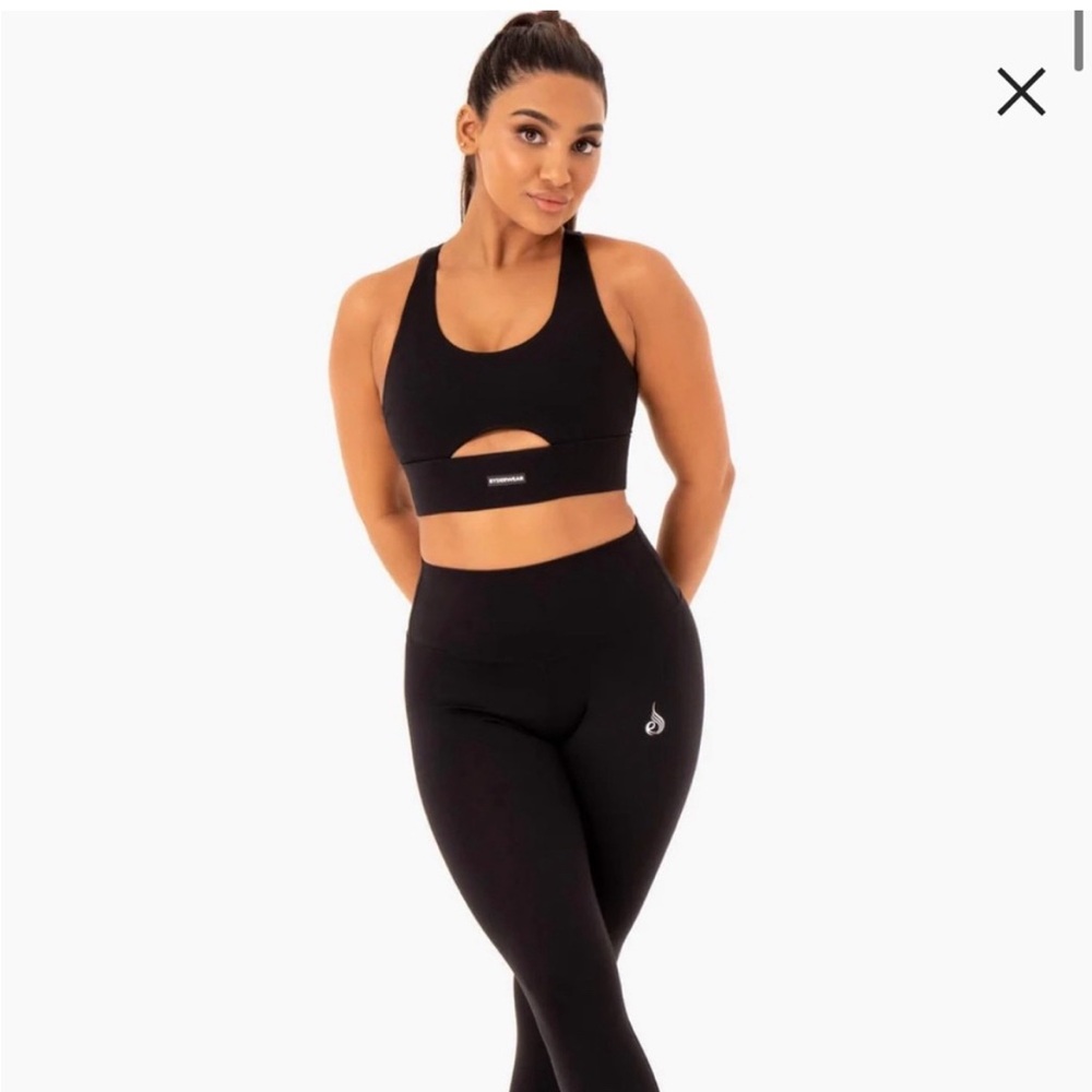 Ryderwear black racer back sports bra